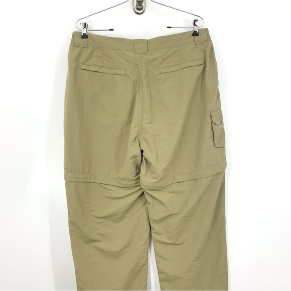 LL Bean Men Size Large Pants Beige Convertible Zip Off Shorts Quick Dry Hiking - Picture 5 of 8